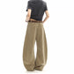 Washed Script Embroidery Wide Leg Cargo Pants gm16618