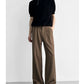 Drapey High-Waisted Wide Leg Trousers Pants gm16625
