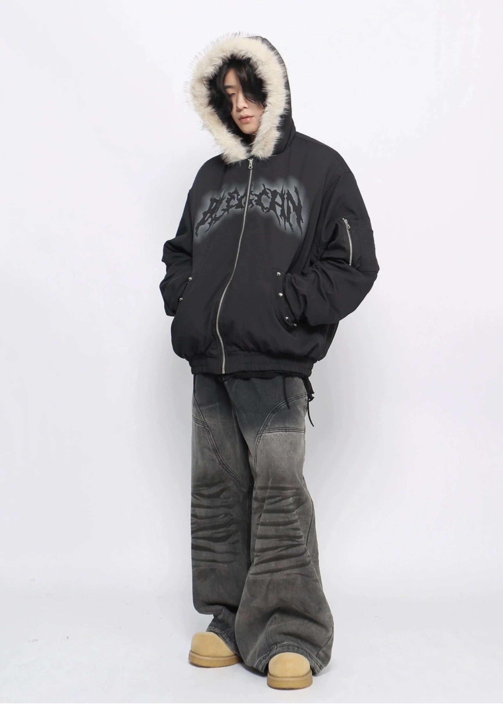 plush hooded jacket gm16338