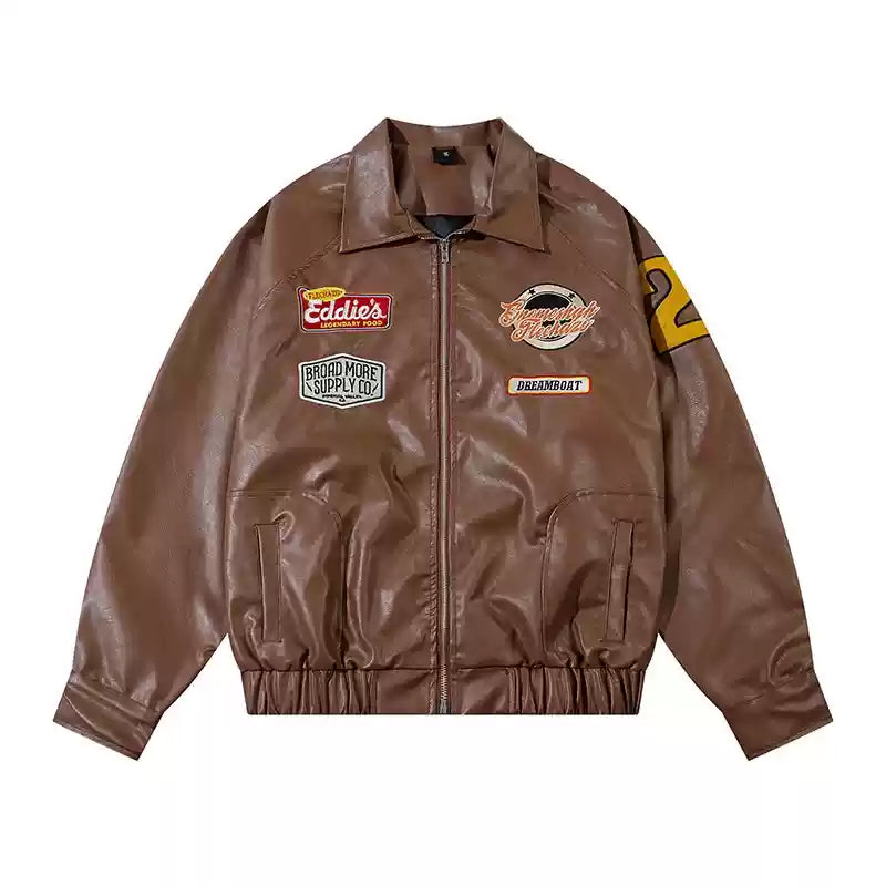 street motorcycle leather jacket gm16137