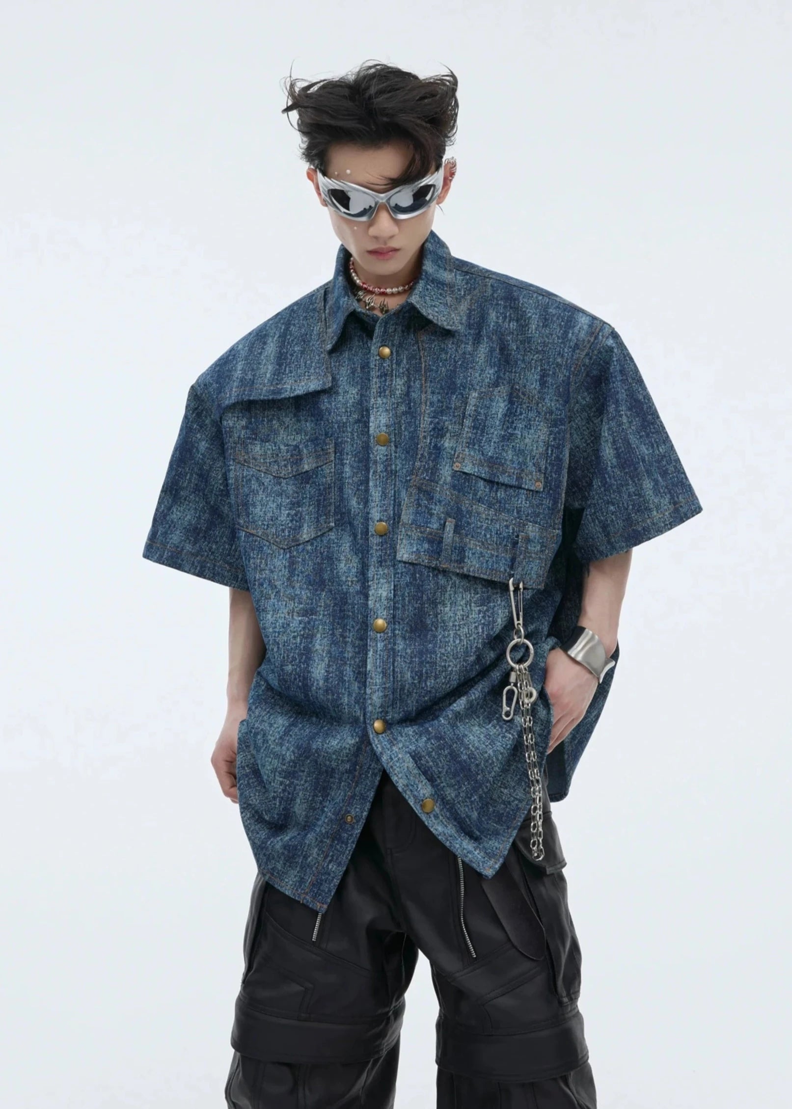 modern design short-sleeved shirt gm15300