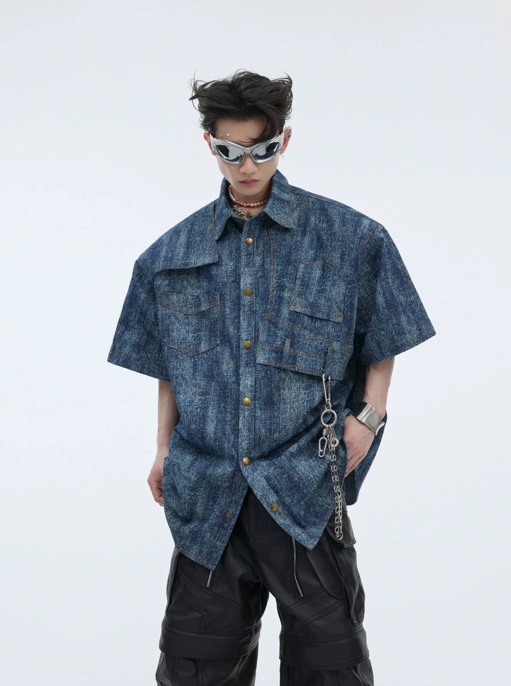 modern design short-sleeved shirt gm15300