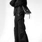 black gallery-shaped trousers gm15384