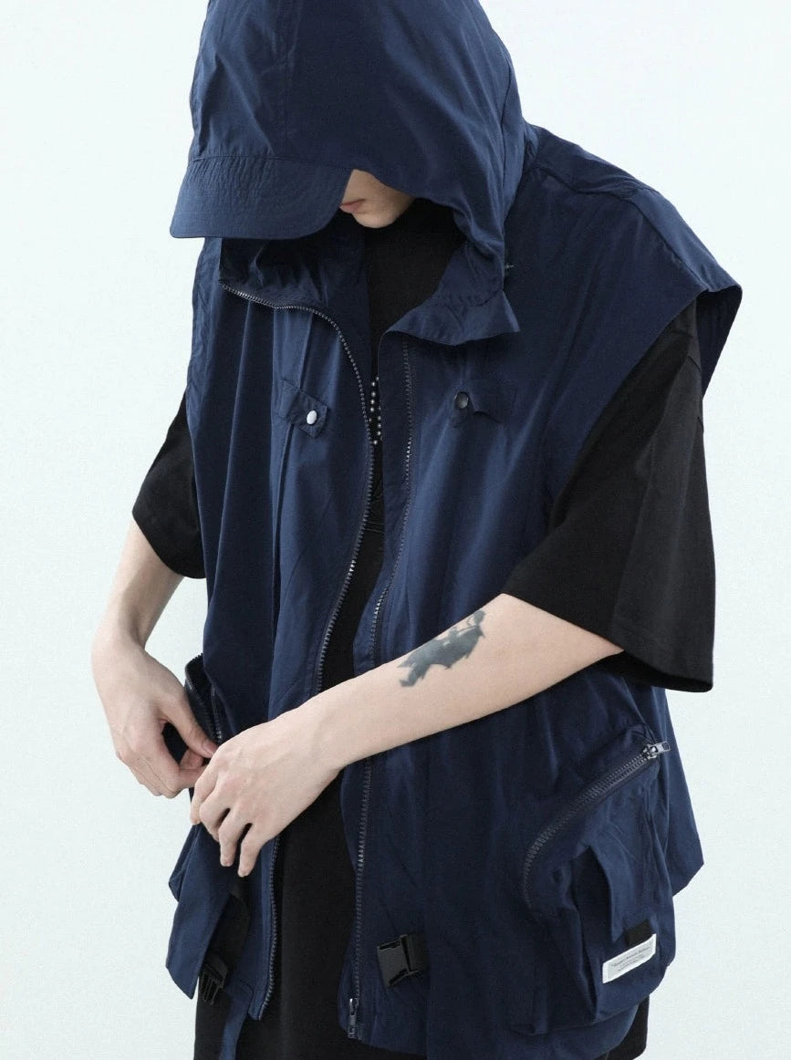 no sleeve hood vest gm15270