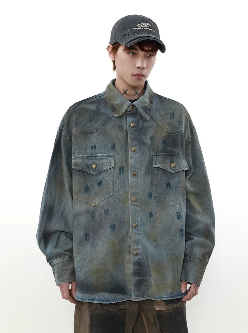 wash old denim jacket gm15259