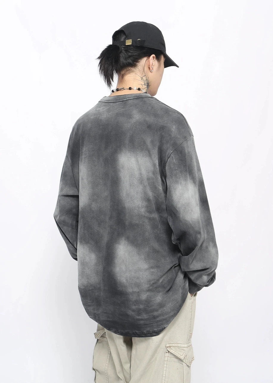 spray painted long T-shirt gm16121