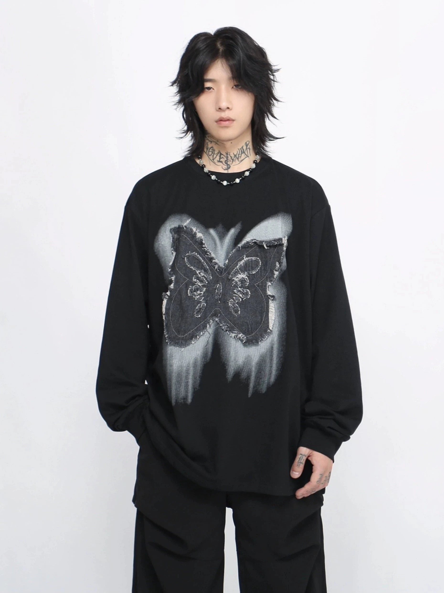 butterfly mark long-sleeve shirt gm15840