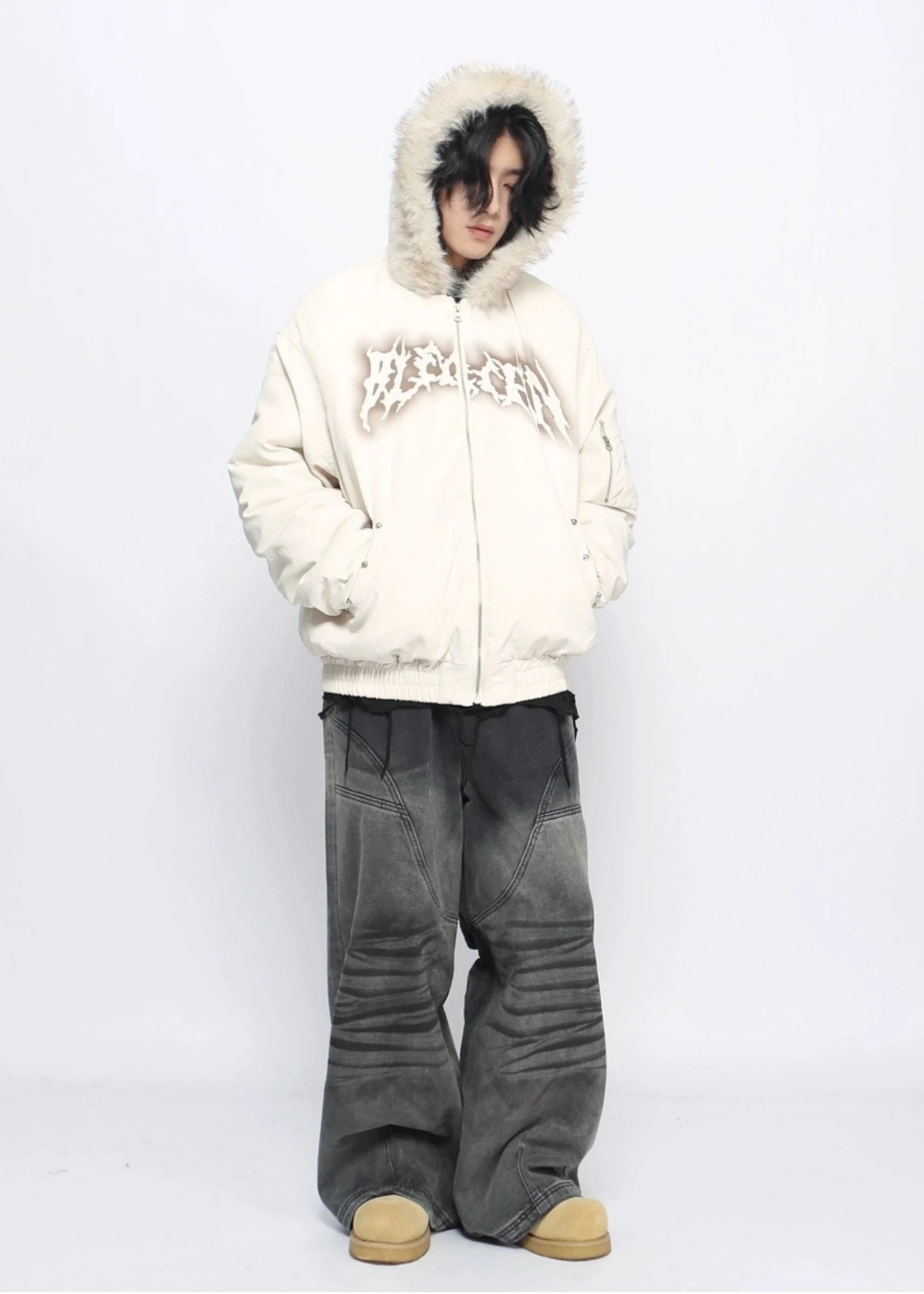 plush hooded jacket gm16338