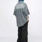 retro washed denim short-sleeved shirt gm15340