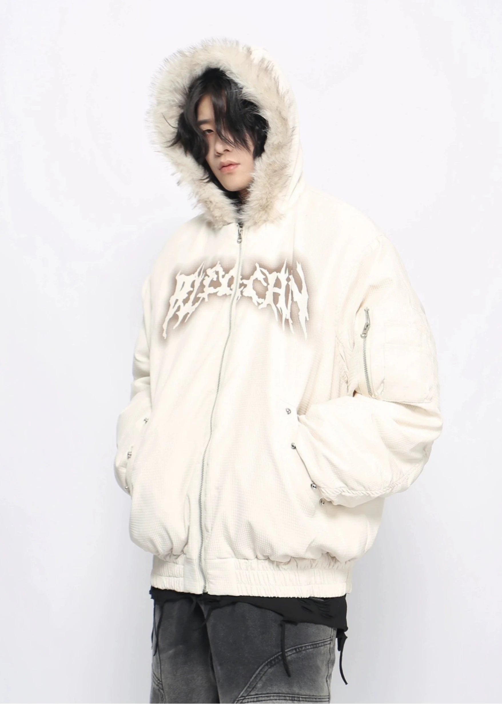 plush hooded jacket gm16338