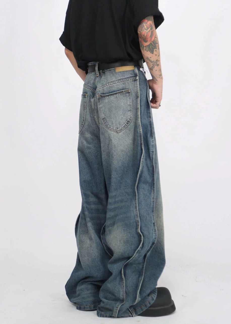 wide crotch denim pants gm15842