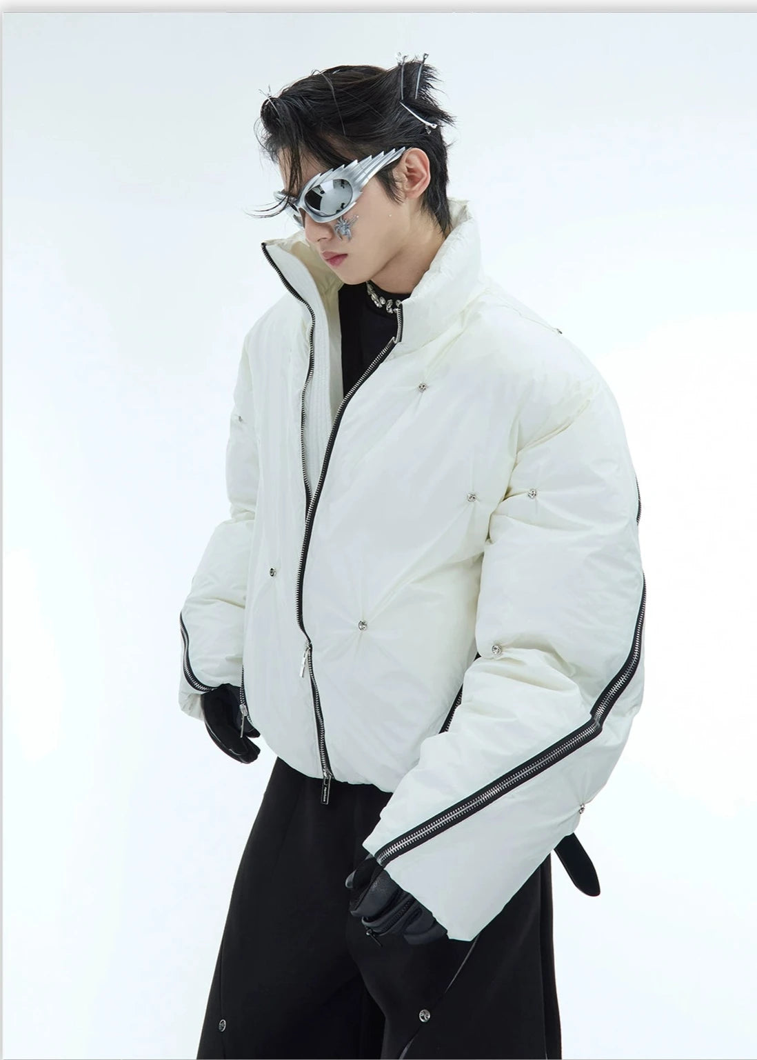 zipper design down jacket gm16297