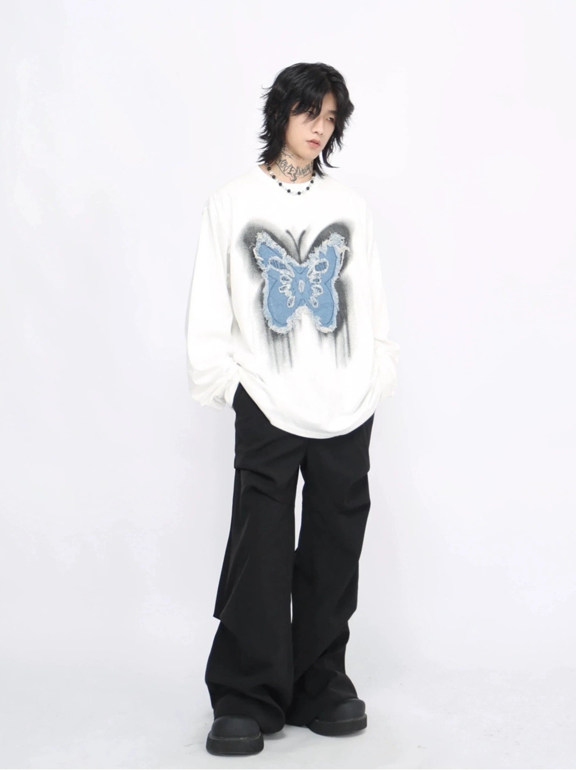 butterfly mark long-sleeve shirt gm15840