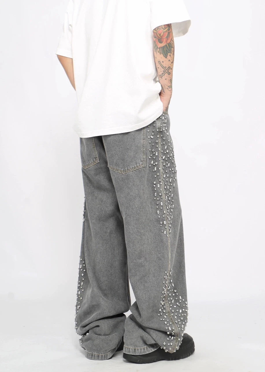 diamond washed denim pants gm15845