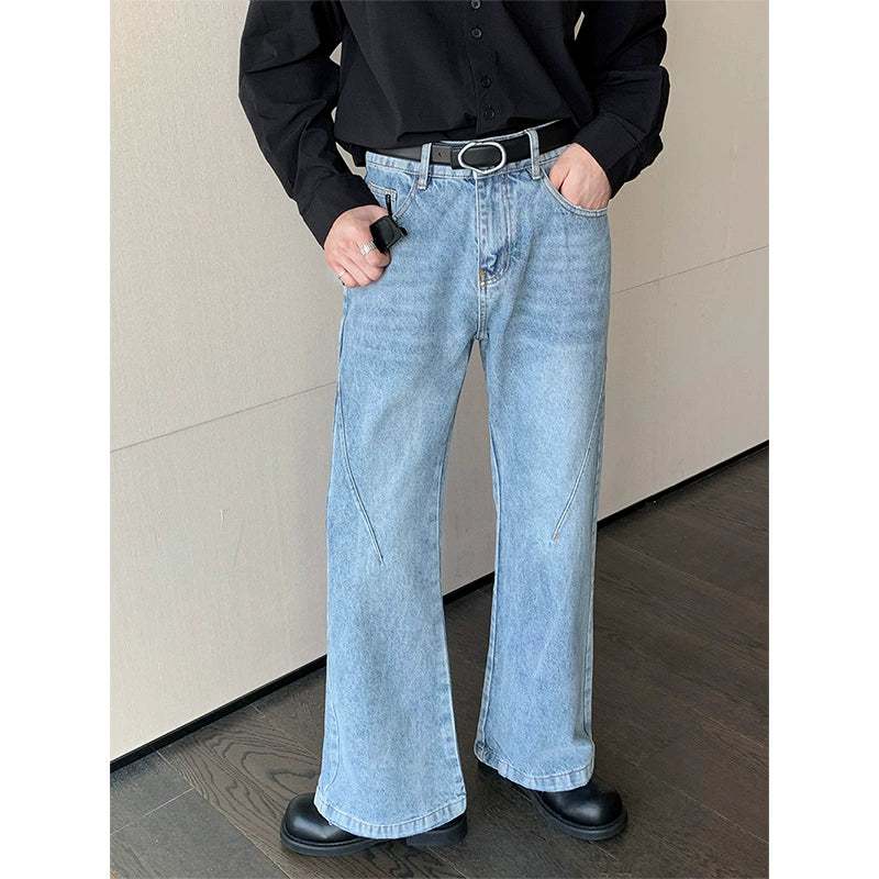 simple light blue bootcut denimgm15476