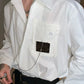 metal design loose long-sleeved shirt gm15584