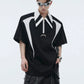 color shoulder pad short-sleeved POLO shirt gm15305