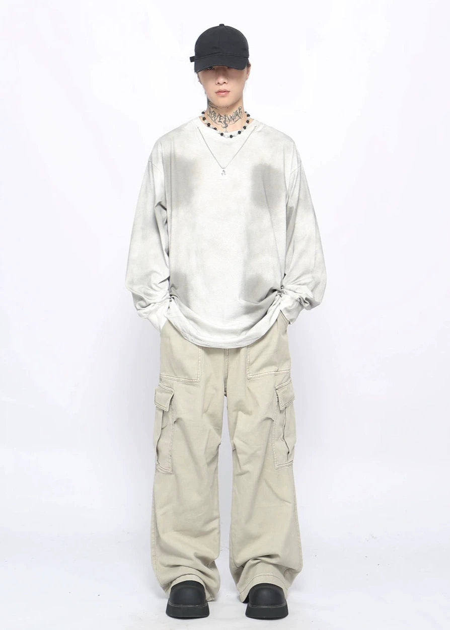 spray painted long T-shirt gm16121