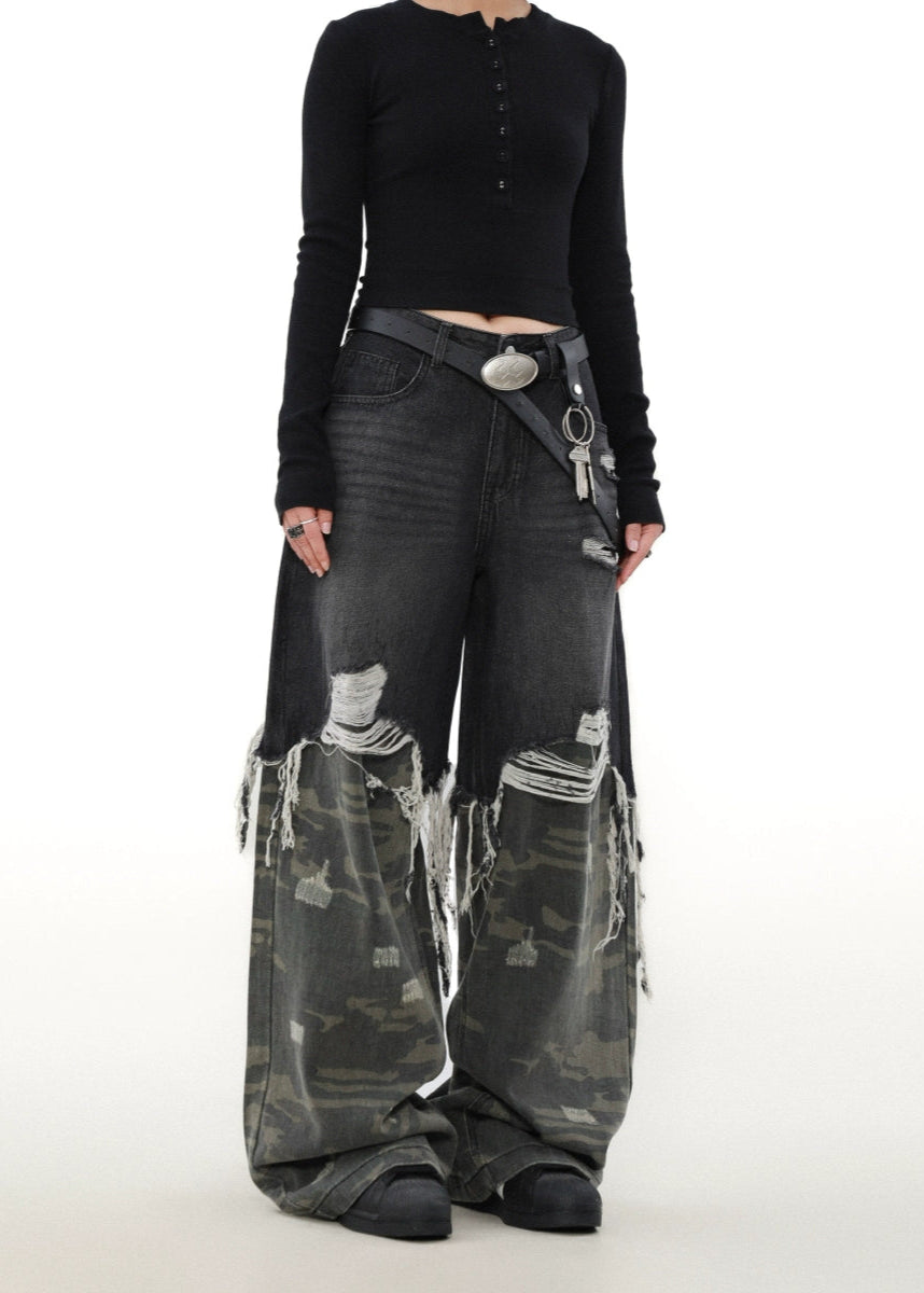 black street camouflage denim gm16371