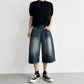 A-Line Wide Leg Cropped Denim gm16632
