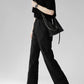 black micro-flared trousers gm15391