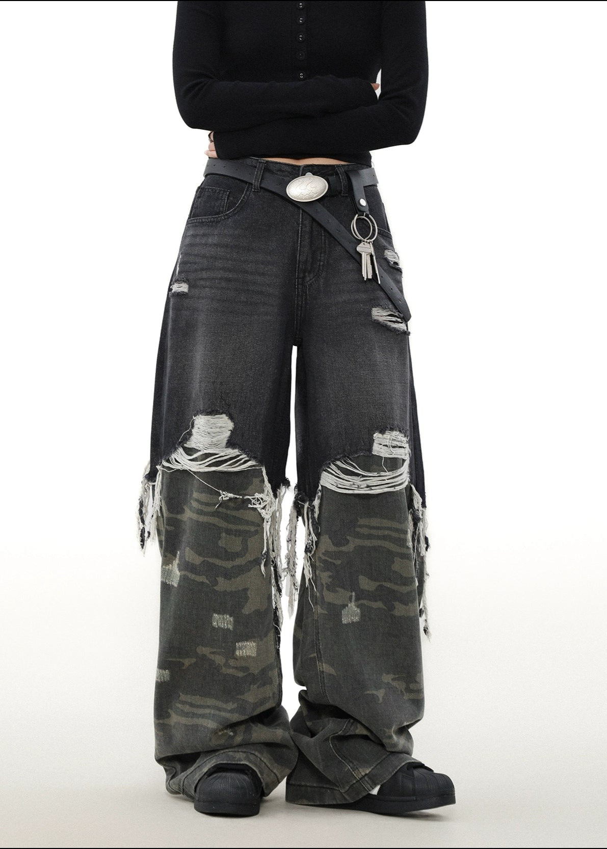 black street camouflage denim gm16371