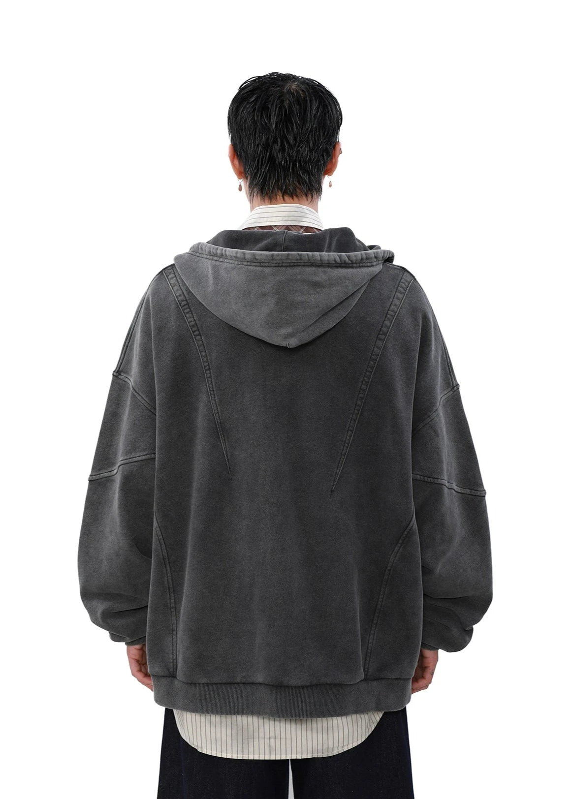 washed black hoodie gm15882