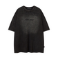 oversize back letter print T-shirt gm15323