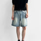 Washed Denim Half Pants gm16629