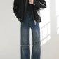 blue splicing washed denim gm16315