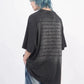 oversize back letter print T-shirt gm15323