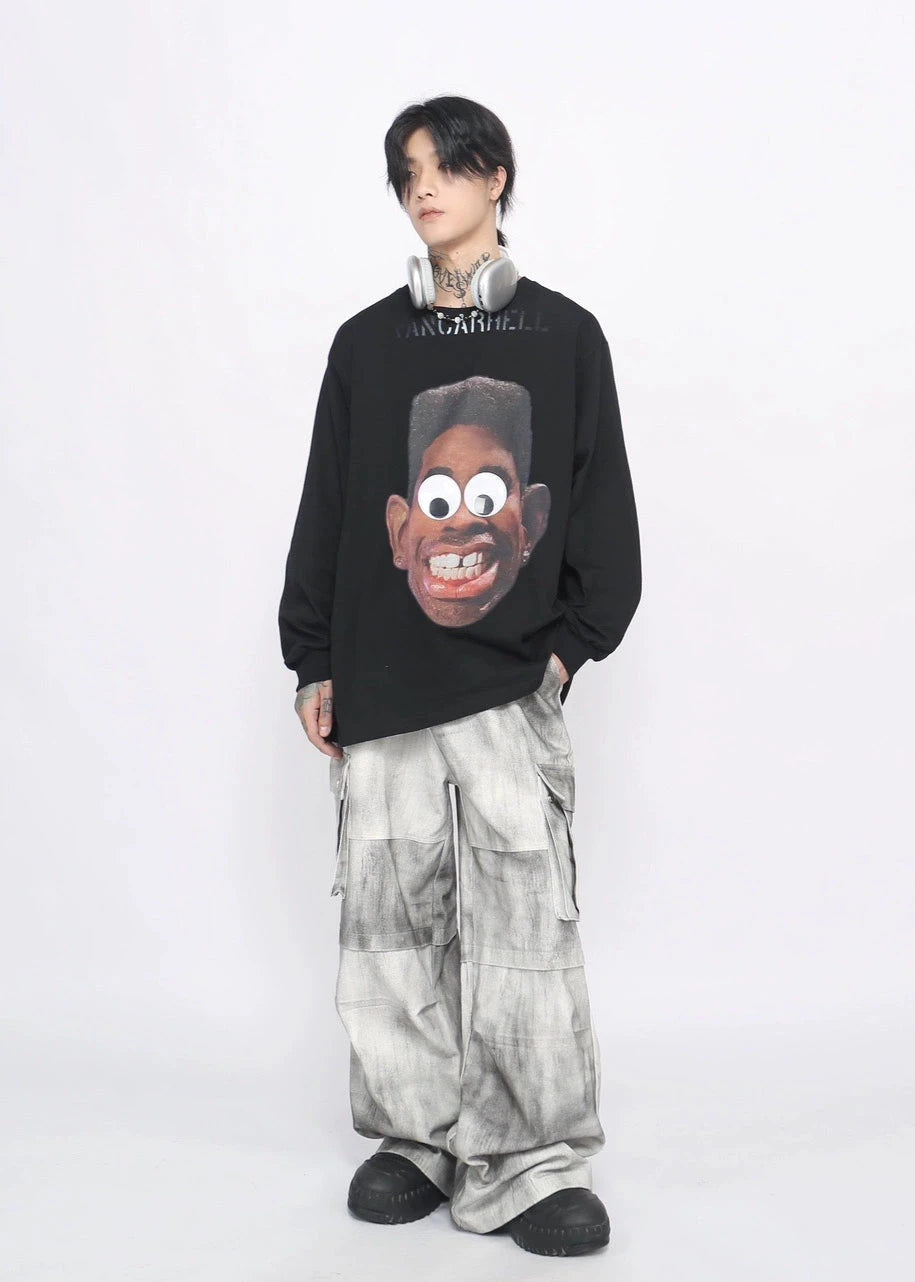 cartoon printed long-sleeved T-shirt gm16032