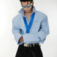 cuff design shoulder pad shirt gm15364