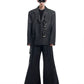 black satin scimitar wide leg pants gm15893