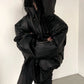 fur hooded leather jacket gm16329