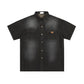 retro washed denim short-sleeved shirt gm15340