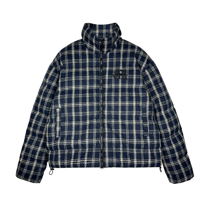 retro plaid  casual down jacket gm16367