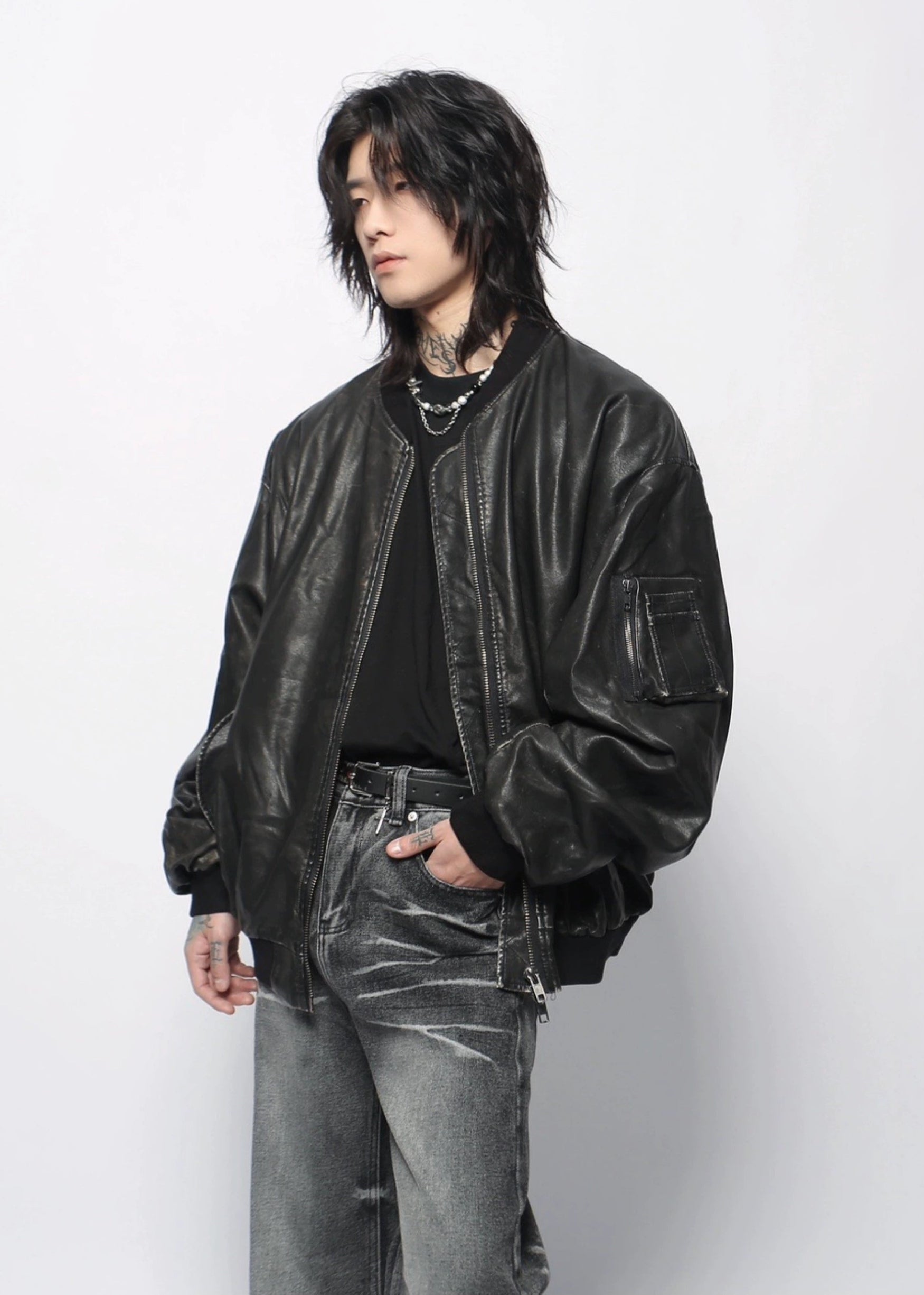 PU street jacket gm16401