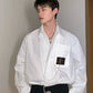metal design loose long-sleeved shirt gm15584