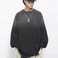 washed hem cut long T-shirt gm16120