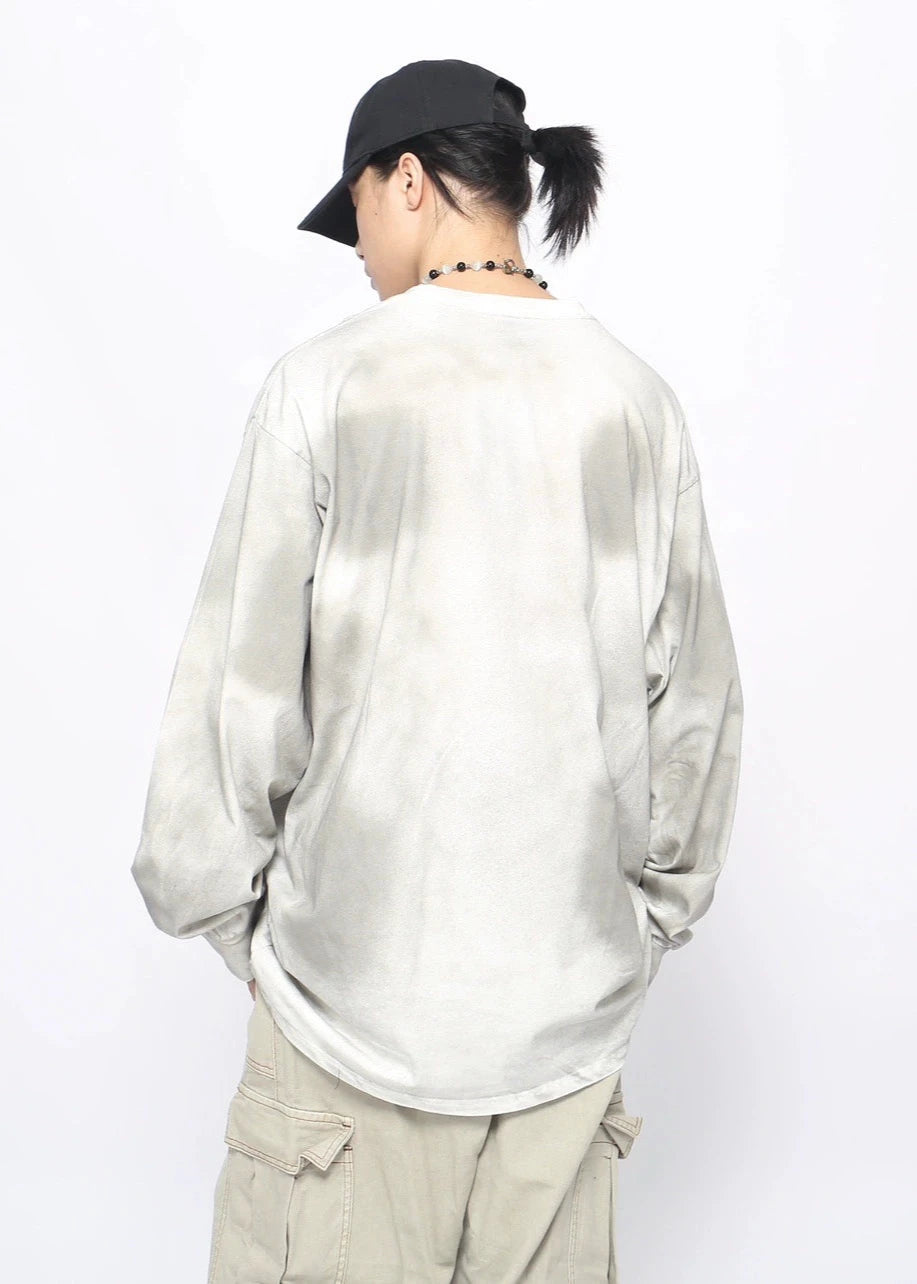 spray painted long T-shirt gm16121