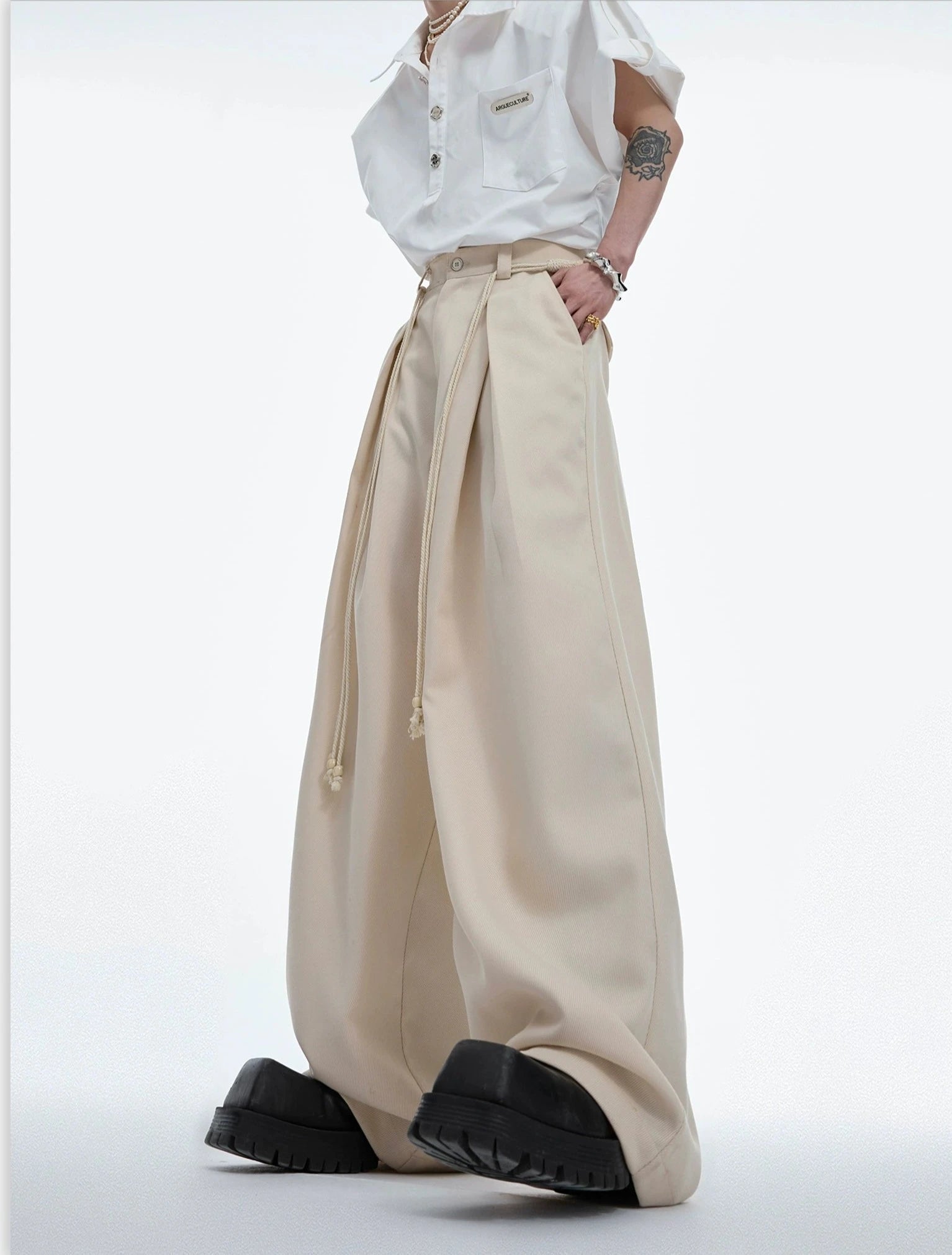 design three-dimensional twill casual pants gm15304