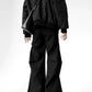 black gallery-shaped trousers gm15384