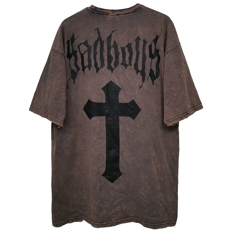 cross printed over T-shirt gm15503