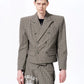 Check Double Breasted Jacket gm16413