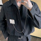 metal design loose long-sleeved shirt gm15584