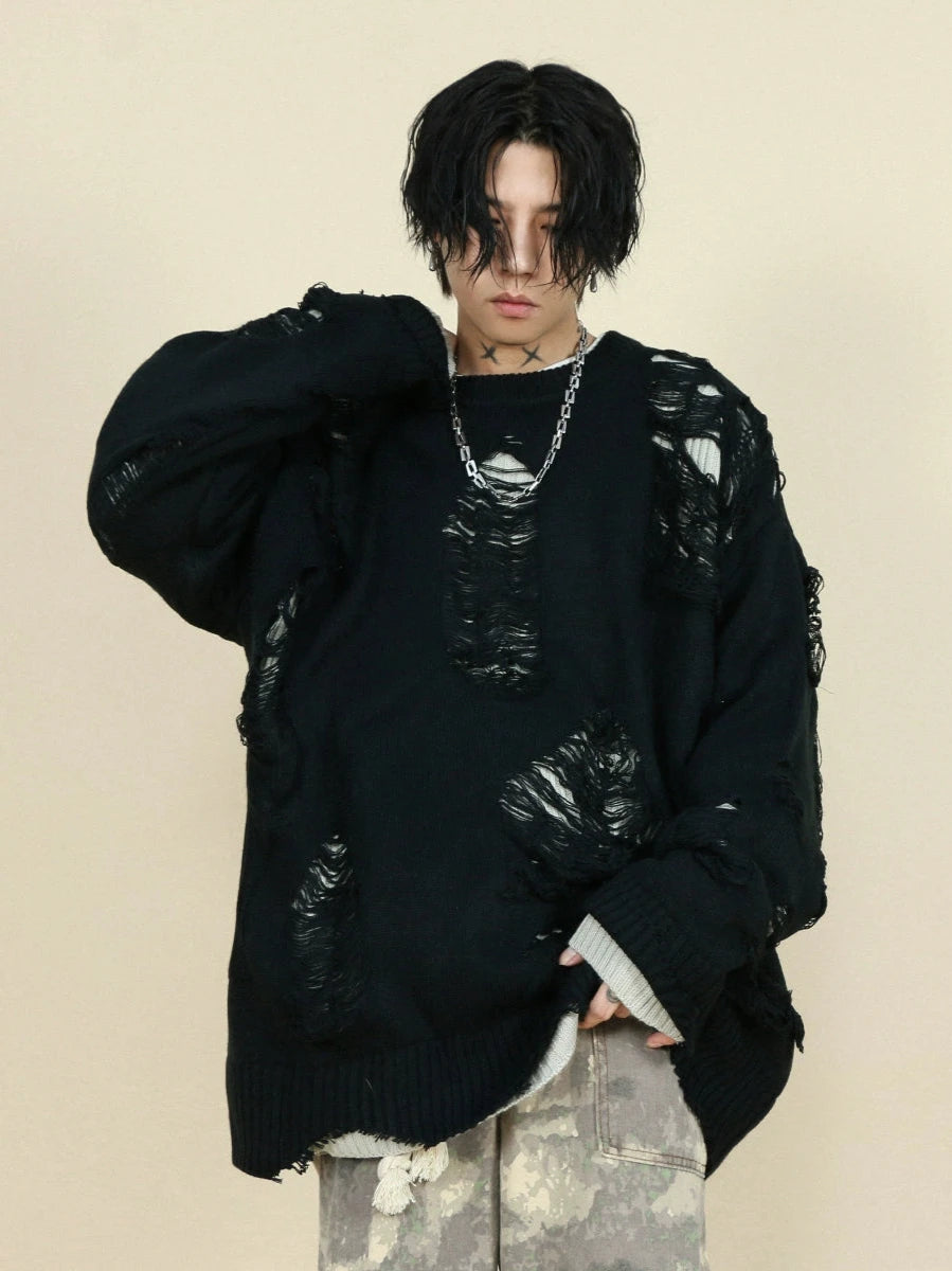 street ripped damage sweater gm15510