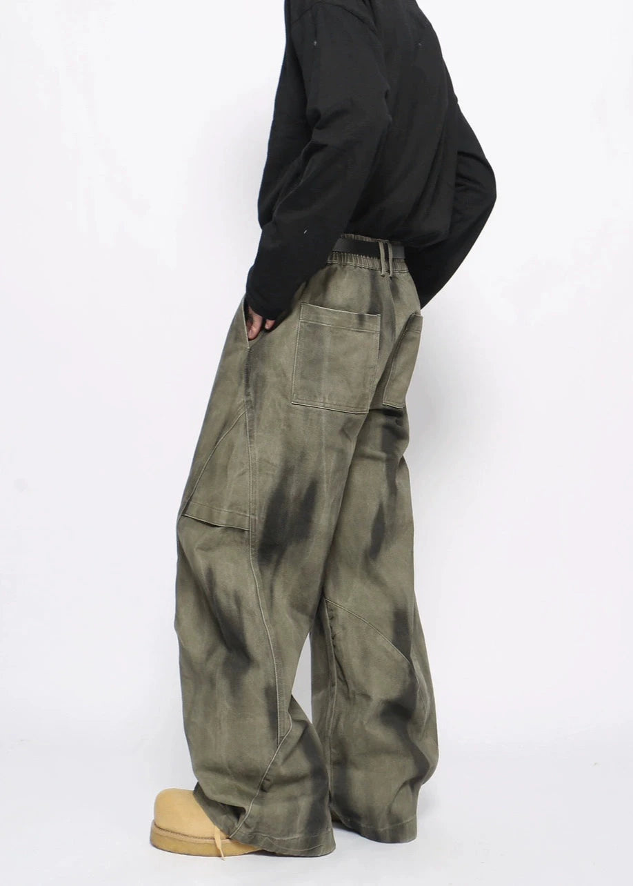 washed geen pants gm16343