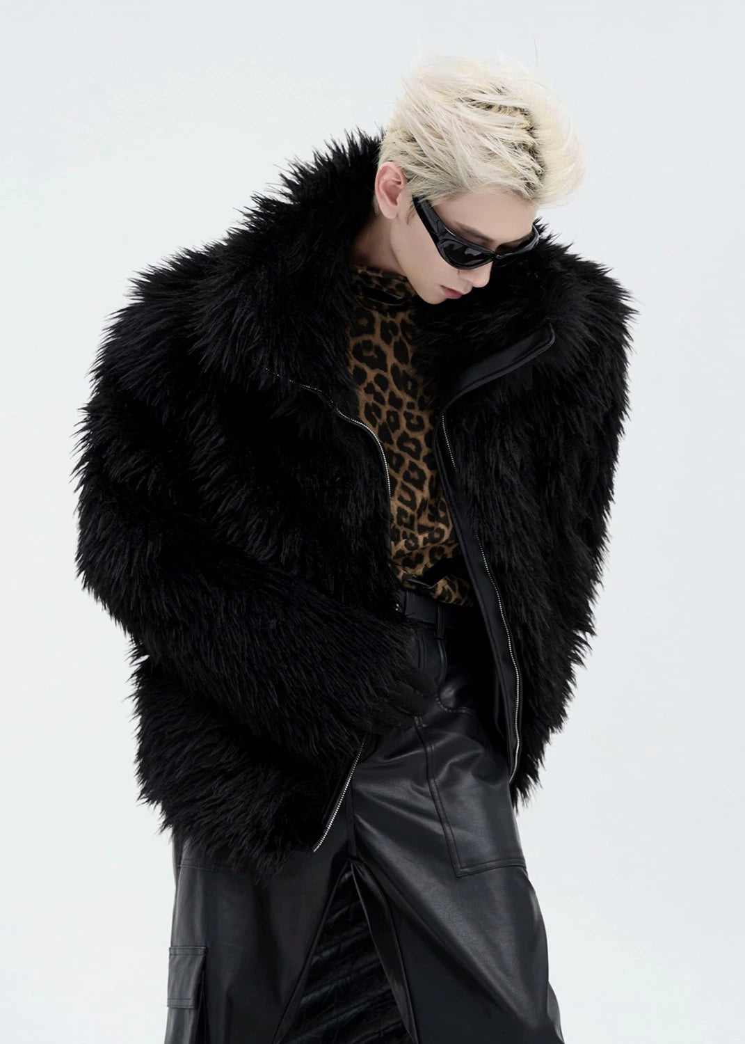 shoulder pad all fur jacket gm16314