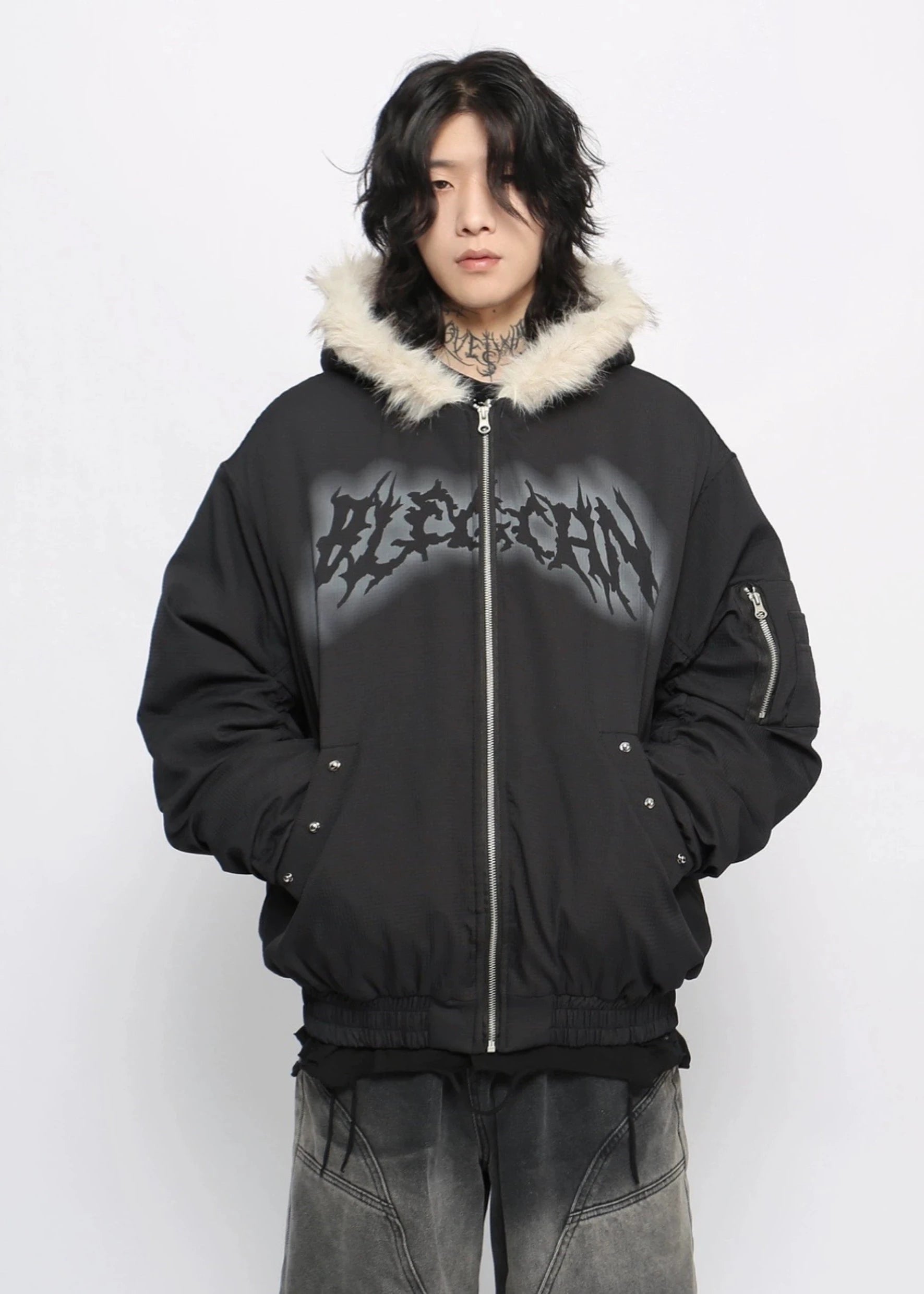 plush hooded jacket gm16338